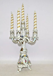 Porzellan Kerzenleuchter 5-Flammig Sandizell Höffner Dresden H. 41,5 cm Gold, € 380,00