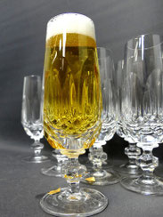 12er Satz Biertulpe Bierglas Kristallglas Bavaria Schälschliff H. 19 cm 230 ml, € 180,00