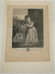 Kupferstich, Kind mit Hund nach Tizian, gestochen von C. W. Weißbord, 1771, € 190,00