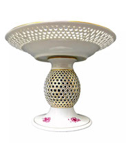 Seltene Herend Apponyi Purpur 8411 Durchbruch Fuss Schale Gold Ø 25,4 H 20,1 cm, € 1650,00