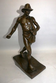 Georg Meyer-Steglitz Bronze Figur "Der Sämann" Sower braun patiniert H. 37,5cm, € 850,00
