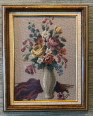 Vintage Framed Needlepoint