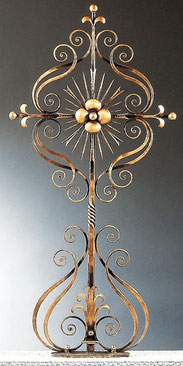 Schmiedebronze Grabkreuz 136x63cm