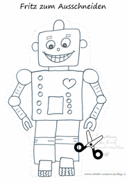 Roboter; Bastelidee; Roboter basteln; Caballo Couture; Roboter bauen; DIY Roboter; Fritz Fröhlich; Bastelidee Kinder