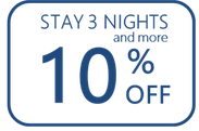 stay 3 nights get 10% off