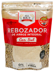REBOZADOR DE ARROZ INTEGRAL  CON SAL.  Presentación: 250 Grs. Apto para celíacos. Kosher Parve: Oppenheimer. Origen Argentina