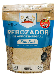 REBOZADOR DE ARROZ INTEGRAL  SIN SAL.  Presentación: 250 Grs. Apto para celíacos. Kosher Parve: Oppenheimer. Origen Argentina