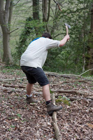 Holz hacken, Pfadfinder Aachen