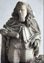 Emanuel Scrope, statue on his parents' tomb in Langar church
