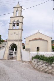 Agioi Apostoloi, Gaios belfry and church.