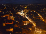 Weihnachtsland Erzgebirge - Blick vom Turm der St.Wolfgangskirche auf Schneeberg