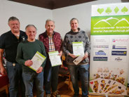 Balthasar Rohrmoser (2., Salzburg),  Sieger Johann Zandt (Salzburg) und Helmut Viehhauser(3., St. Georgen b.Sbg.) 