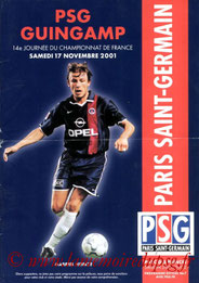 Programme  PSG-Guingamp  2001-02