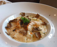 ラングスティンヌのリゾット、アルガンオイル風味、秋のトリュフ 