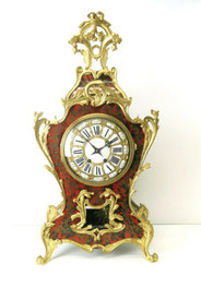 Französische Boulle-Uhr,Goldmedaille 1855,vergoldete Bronzen,Messingintarsien,, € 2200,00