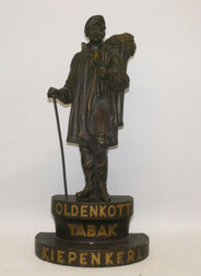 Oldenkott Tabak, "Kiepenkerl", Werbefigur, ca. 1910, bronzefarben, 59,7 cm, € 360,00