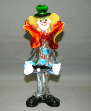 Murano Clown, Zirkus, mundgeblasen, Gitarrenspieler, 26,5 cm, € 115,00