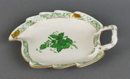  Details zu  Porzellan Blattschale mit Henkel , Herend Hvngary, Apponyi Verde, 205 / AV,  € 65,00