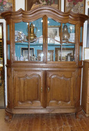 Aachener Barockschrank, 1750, Glasschrank, Eiche, Vitrine altes Glas, € 5500,00