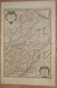 La franche comté Hubert Jaillot, Kupferstich, Karte, 1692, € 300,00