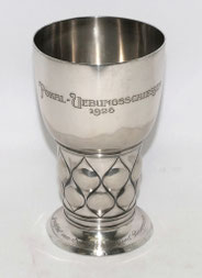 Schützen Pokal, "Pokal-Übungsschießen 1926", 925 Sterling Lameyer, H. 16,7 cm