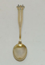 A. Michelsen, Löffel Sterling, Vergoldet, Margarethe II,Dänemark, 1940-1958