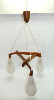 Teakholz Deckenlampe, 60er Jahre, danish Design, Mid century, 100 cm, Ø 55,0 cm, € 315,00