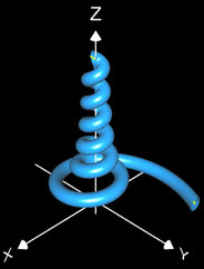 Hyperbolische Spirale als Rohr