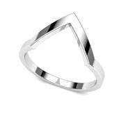 Bague chevron or blanc