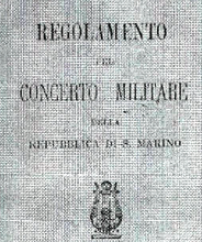 REGOLAMENTO BANDA    MILITARE DI SAN MARINO 1899