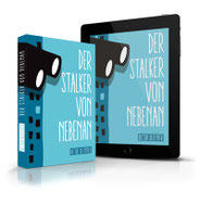 Bildbeschreibung: Fotomontage des Taschenbuch-Covers und eines Tablet-Computers