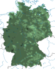 Karte zur Verbreitung des Zaunkönigs in Deutschland