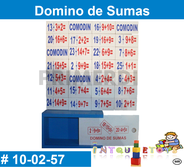 Material didáctico de madera matemáticas Domino de sumas 