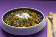 Kohlrabi mit Tempeh und grünem Pfeffer