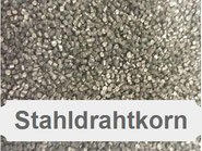 Stahldrahtkorn, Stahldraht, zylindrisch, arrondiert, Strahlmittel aus Stahldraht