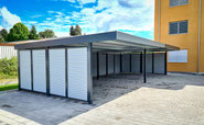 4er Reihencarport aus Stahl