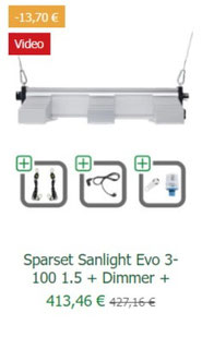 Sparset Sanlight Evo 3-100 1.5 + Dimmer 