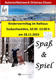 Dienstag, 28.11.2023, und Freitag, 30.11.2023, Vernissage mit Kindervormittag zur Ausstellung WINTER-Schönheiten im Rathaus Sasbachwalden