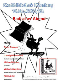 Mittwoch, 10.12.2025, Stadtbibliothek Offenburg, 19 Uhr.