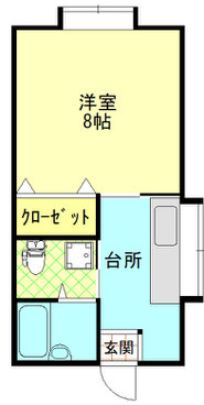 イバコーポ１K　 間取り図