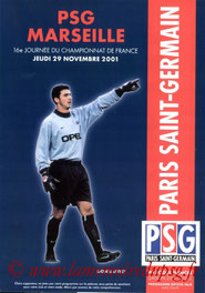 Programme  PSG-Marseille  2001-02