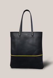 maroquinerie sac tote bag cuir lisere jaune fait main paris sellier atelier la colombe made in france