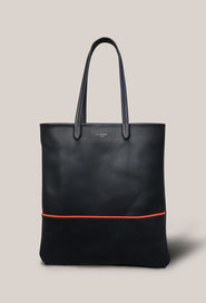 maroquinerie sac tote bag cuir lisere orange fait main paris sellier atelier la colombe made in france