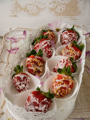 Erdbeeren mit Zuckerguss