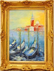     Venedig - Acryl auf Leinwand 60x46 - Rahmen von 1960