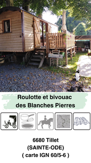 Roulotte et bivouac des Blanches Pierres