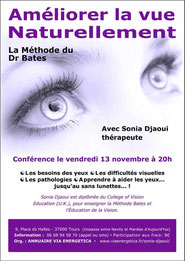 Conférence de Sonia Djaoui sur la Méthode Bates - Tours