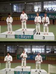 Daniel Detzel (Bild oben, ganz rechts) wurde Dritter, Eldar Tliashinov (Bild unten) wurde Turniersieger