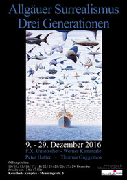 Allgäuer Surrealismus - Drei Generationen, Plakat Dezember 2016