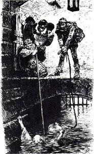 Die Hexenprobe (Stich von G. Franz, 1878)